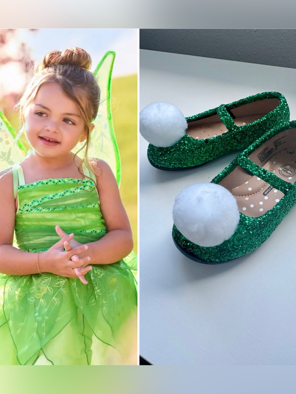 Disney Store Tinker Bell Costume 3T & Shoes 7 Toddler